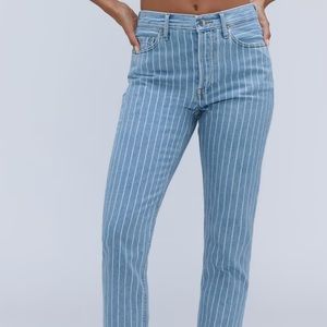 Everlane Pinstripe 90s Cheeky Jean